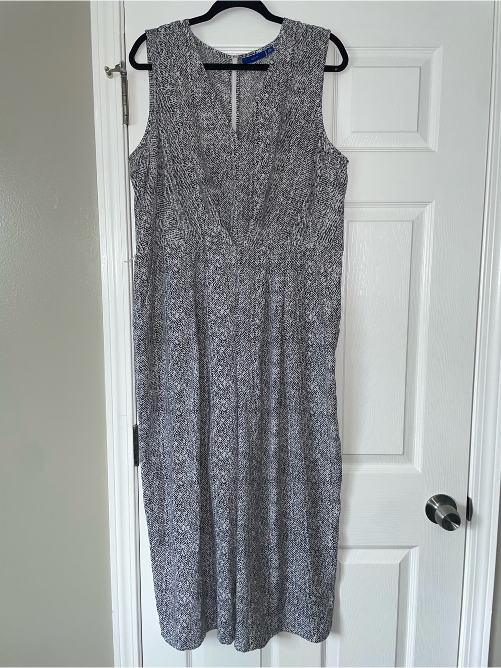 Apt. 9 Black & White Sleeveless Printed Midi Dress